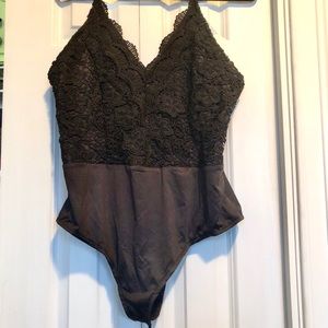 boohoo Black Lace Bodysuit